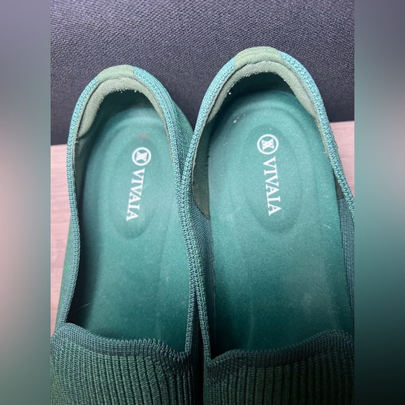 Women's VIVAIA Forest Green MARGOT 2.0 Square Toe V-Cut Flats EU Sz 40.5 US 9.5. - Picture 5 of 8